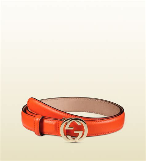 orange gucci belt